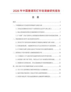2026年中國微調雙燈市場調查研究報告