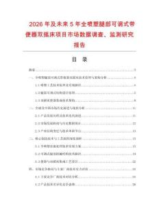 2026年及未來5年全噴塑腿部可調式帶便器雙搖床項目市場數據調查、監測研究報告