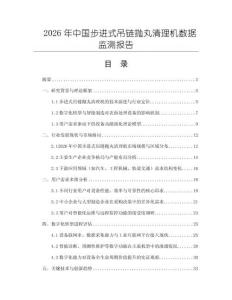 2026年中國步進式吊鏈拋丸清理機數據監測報告