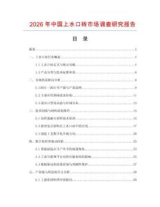 2026年中國上水口磚市場(chǎng)調(diào)查研究報(bào)告