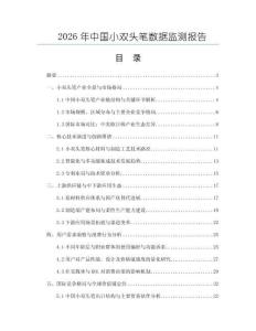 2026年中国小双头笔数据监测报告