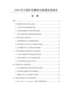 2026年中國鏟皮嫩膚儀數(shù)據(jù)監(jiān)測報(bào)告