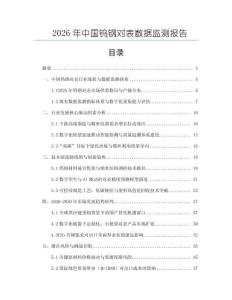2026年中國鎢鋼對表數據監測報告