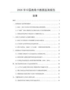 2026年中国高角卡数据监测报告