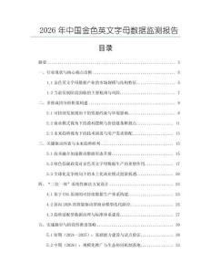 2026年中國金色英文字母數據監測報告