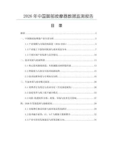 2026年中國腳部按摩器數據監測報告