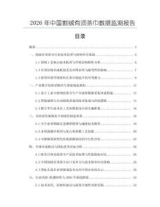 2026年中國割絨有須茶巾數據監測報告