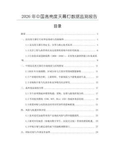 2026年中國高亮度天幕燈數據監測報告