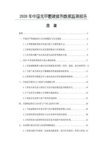 2026年中國無甲醛硬挺劑數據監測報告
