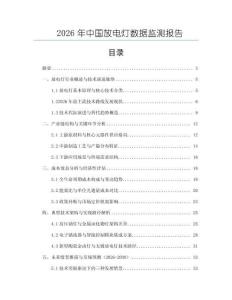2026年中國放電燈數據監測報告