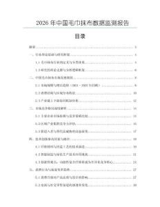 2026年中國毛巾抹布數據監測報告