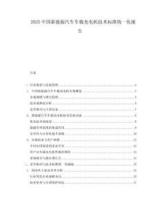 2025中國新能源汽車車載充電機技術標準統一化報告