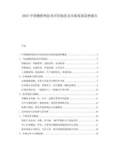 2025中國物聯網技術應用場景及市場發展趨勢報告