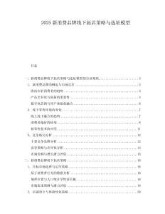 2025新消費品牌線下拓店策略與選址模型