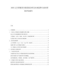 2025云計算服務(wù)市場發(fā)展分析及未來趨勢與商業(yè)價值評估報告