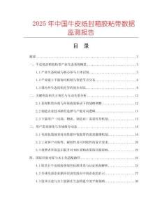 2025年中國牛皮紙封箱膠粘帶數據監測報告