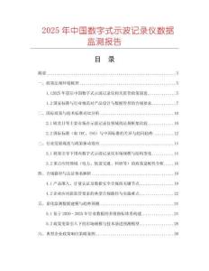 2025年中國數字式示波記錄儀數據監測報告
