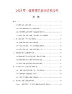 2025年中国壁球拍数据监测报告