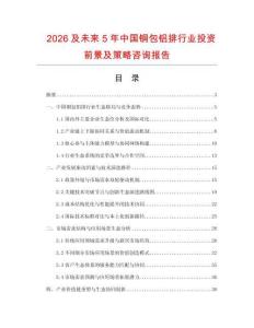 2026及未來5年中國銅包鋁排行業投資前景及策略咨詢報告