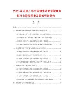 2026及未來5年中國鍍鉻表面浸塑鯉魚鉗行業投資前景及策略咨詢報告