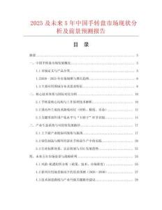 2025及未来5年中国手转盘市场现状分析及前景预测报告