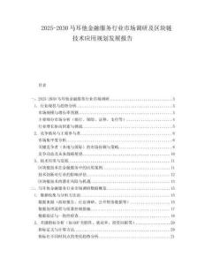 2025-2030馬耳他金融服務行業市場調研及區塊鏈技術應用規劃發展報告