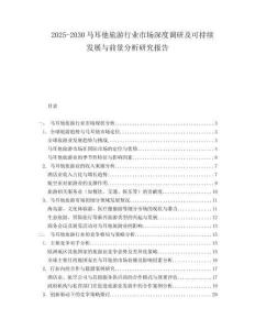 2025-2030馬耳他旅游行業市場深度調研及可持續發展與前景分析研究報告