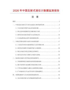 2026年中國反射式液位計數據監測報告
