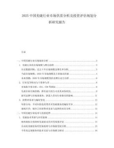2025中國美睫行業市場供需分析及投資評估規劃分析研究報告