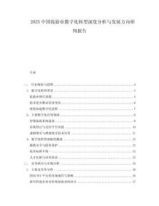 2025中國旅游業(yè)數(shù)字化轉(zhuǎn)型深度分析與發(fā)展方向研判報告