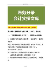 記賬實操-醫療美容行業賬務處理分錄（附實例）