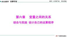 南方新課堂·金牌學(xué)案 數(shù)學(xué)七年級下冊 綜合與實(shí)踐  設(shè)計(jì)自己的運(yùn)算程序