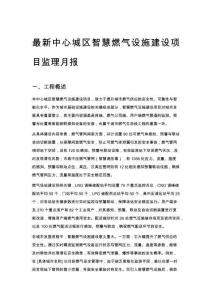 最新中心城區智慧燃氣設施建設項目監理月報