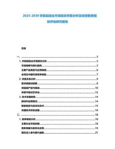 2025-2030宇航制造業市場現狀供需分析及投資前景規劃評估研究報告