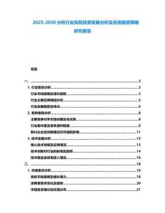2025-2030分析行業風險投資發展分析及投資融資策略研究報告