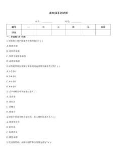 孟非綠茶測試題