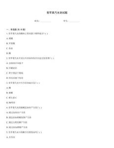 青苹果汽水测试题