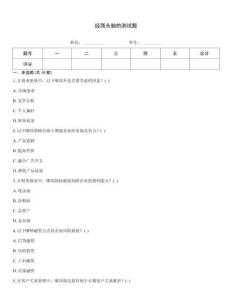 經商頭腦的測試題