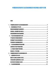 中國漂洗添加劑行業(yè)實驗室建設與檢測能力提升方案