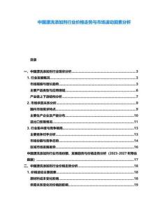 中国漂洗添加剂行业价格走势与市场波动因素分析