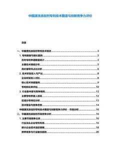 中國漂洗添加劑專利技術(shù)圖譜與創(chuàng)新競爭力評價