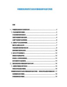 中國漂洗添加劑行業(yè)技術(shù)路線選擇與迭代風險