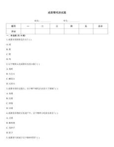 成都鹭鸣测试题
