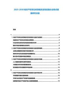 2025-2030知識產權訴訟時效相靈活性實踐辦法特點重要研究文獻