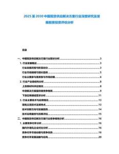 2025至2030中國現貨供應解決方案行業深度研究及發展前景投資評估分析