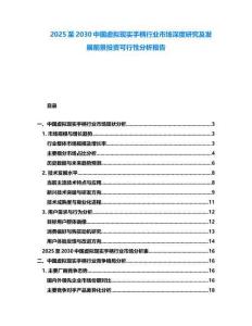 2025至2030中國虛擬現(xiàn)實(shí)手柄行業(yè)市場深度研究及發(fā)展前景投資可行性分析報告
