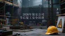 2026年保安公司節后復工安全培訓