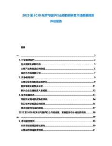 2025至2030天然气锅炉行业项目调研及市场前景预测评估报告