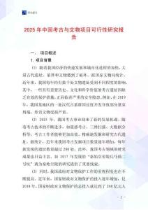 2025年中國考古與文物項目可行性研究報告