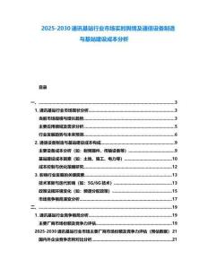 2025-2030通訊基站行業市場實時輿情及通信設備制造與基站建設成本分析